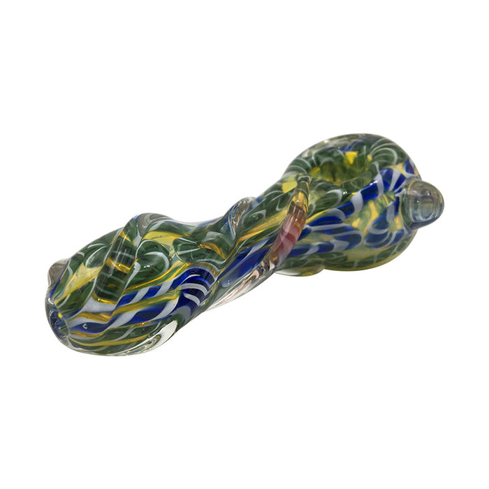 Half Parts Rainbow Half Parts Write Glass Spoon Pipe 226#