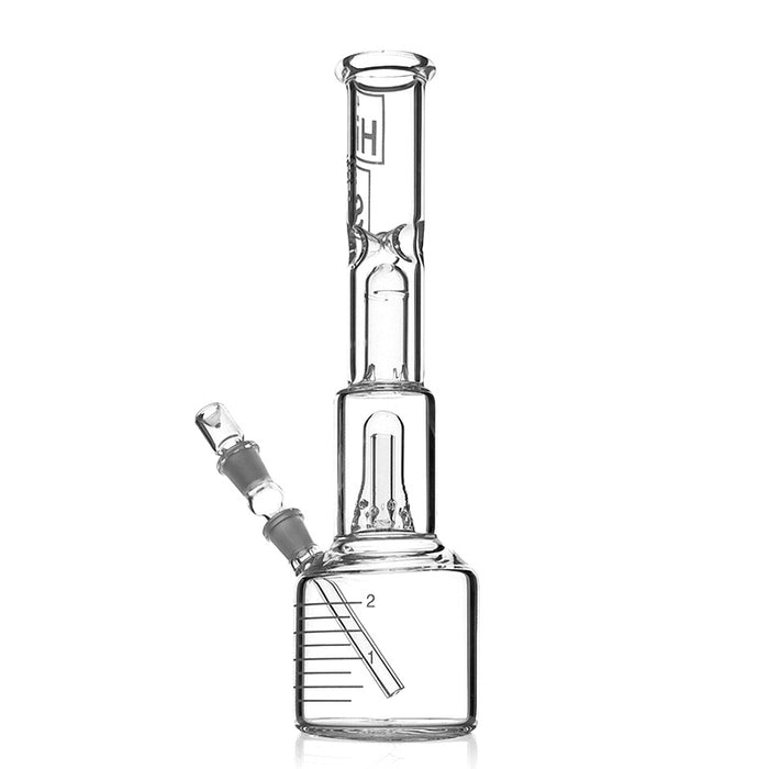 Hi Si Glass Water Pipe 13” Double Recycle Bong