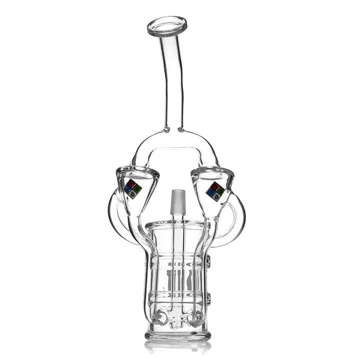 High Tech Glassworks "Blue Stardust" Oil Barrel Recycler