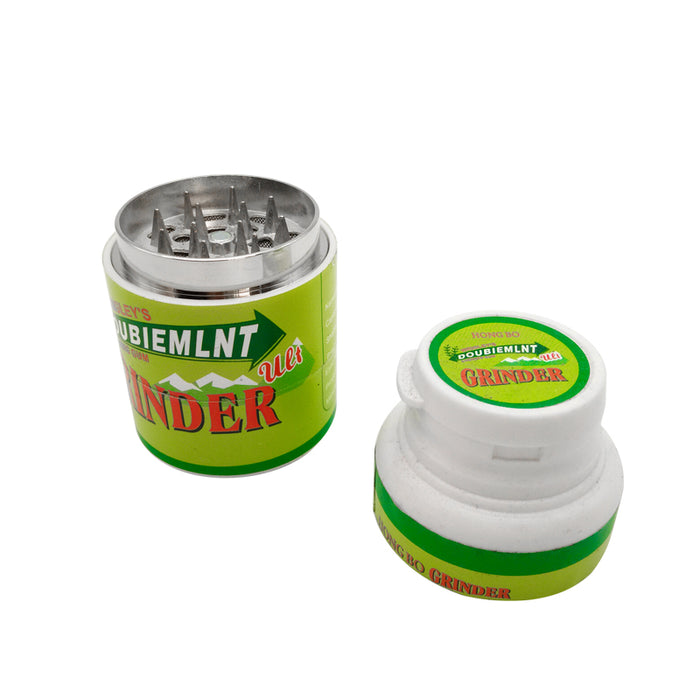 3 layer Creative Classic Fashion Hidden Chewing Gum Extra Style Metal Herbal Grinder Herb Tobacco Grinder Smoking Pipe Hookah