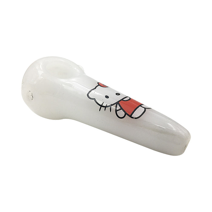 Hello Kitty Smoking Hand Pipe Glass Spoon Pipe 425#