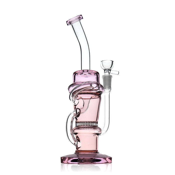 Bent Neck Cone Recycler Honeycomb Water Pipe
