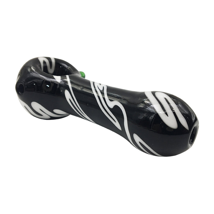 Black Skull Head Bowl Glass Hand Pipe 217#