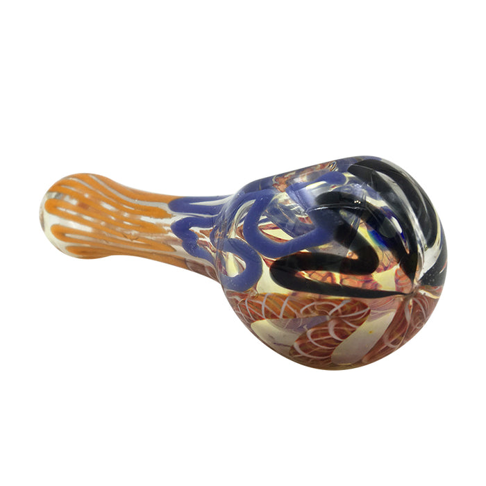 White Switchbacks Bowl Orange Combination of Printing Spoon Hand Pipe 225#