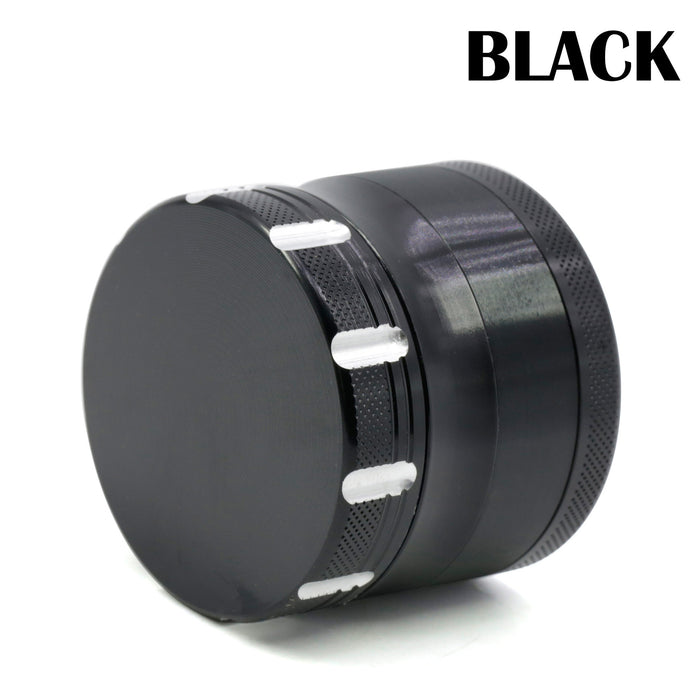 4-Layer Aluminum Alloy 50MM Chamfering Weed Grinder-Black