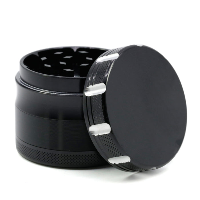 4-Layer Aluminum Alloy 50MM Chamfering Weed Grinder-Black