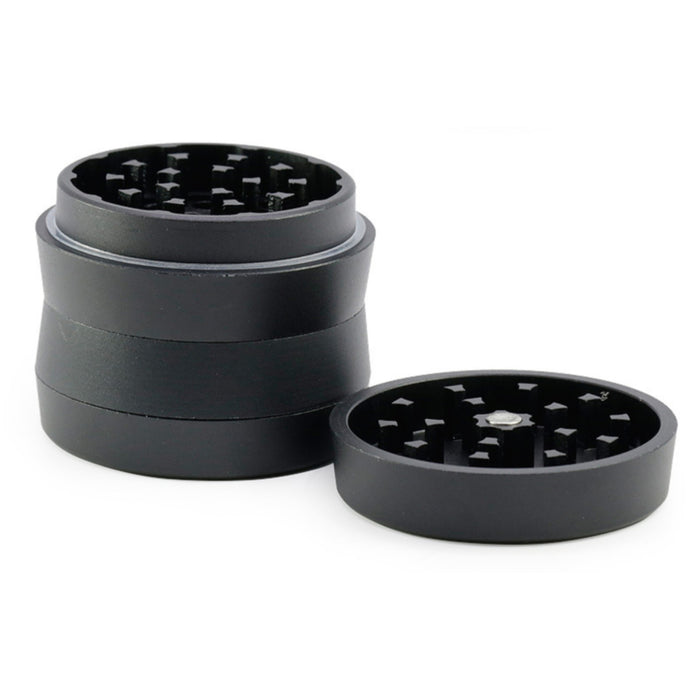 4-Layer Aluminum Alloy 50MM Herb Grinder-Black