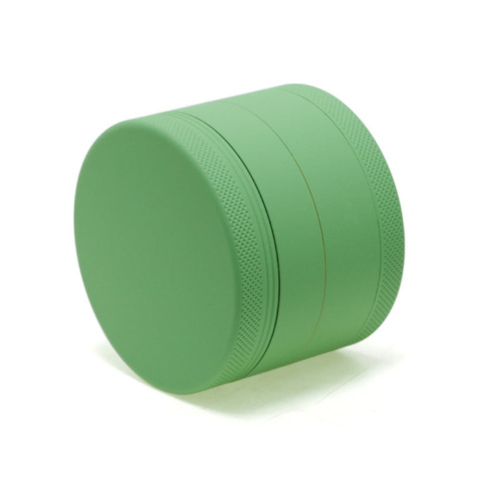 4 Layers Inner Golden Aluminum Alloy Outer Rubber Paint Weed Grinder-Green