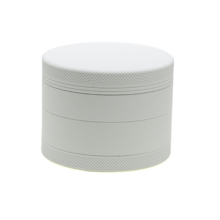 4 Layers Inner Golden Aluminum Alloy Outer Rubber Paint Weed Grinder-White