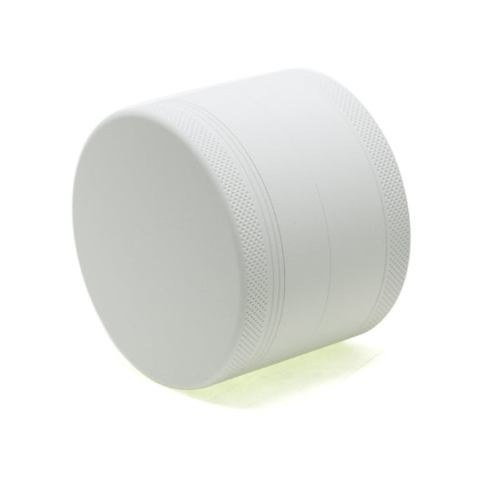 4 Layers Inner Golden Aluminum Alloy Outer Rubber Paint Weed Grinder-White
