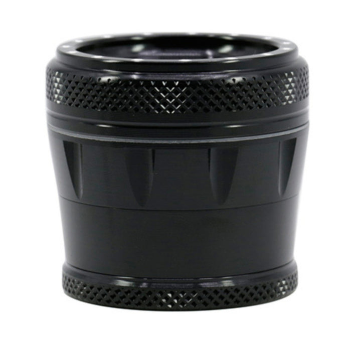 4 Piece Aluminum Alloy Diameter 50MM Dot Concave Herb Grinder-Black