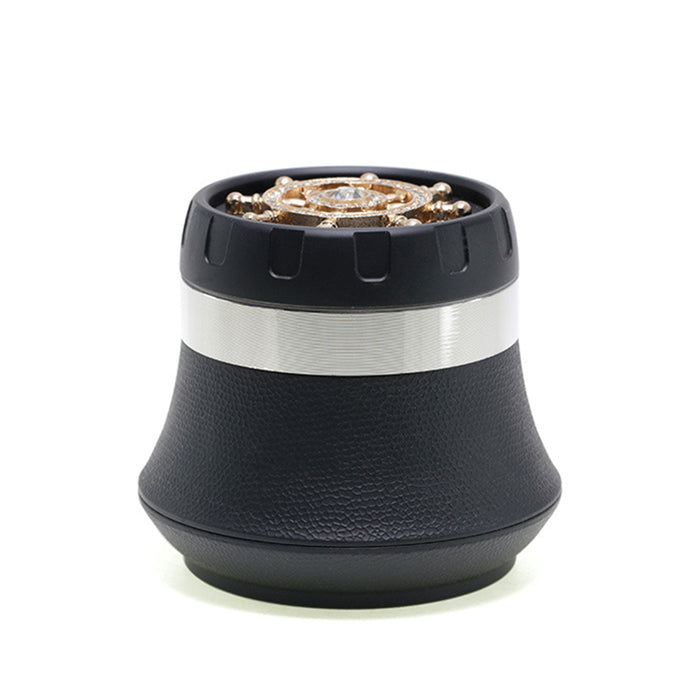 4 Piece With Drill Design Drawer Chamfer 63MM Large Capacity Herb Grinder-Black