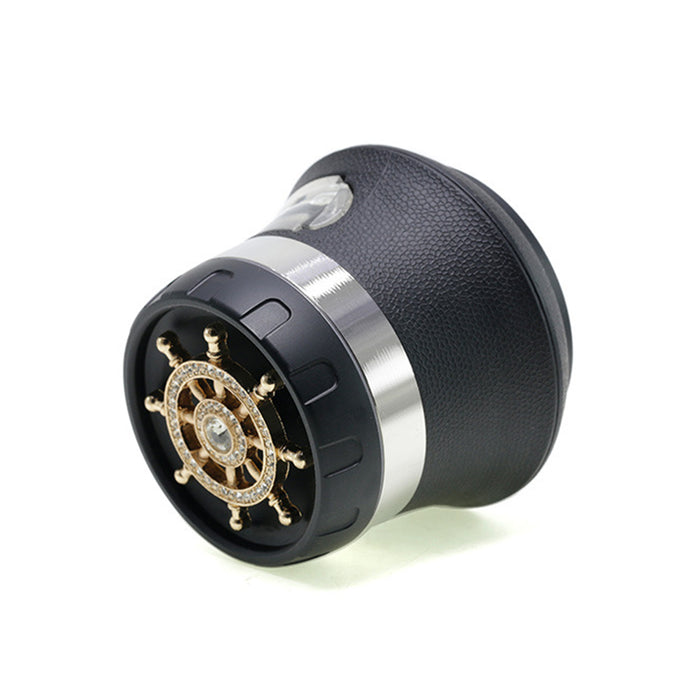 4 Piece With Drill Design Drawer Chamfer 63MM Large Capacity Herb Grinder-Black