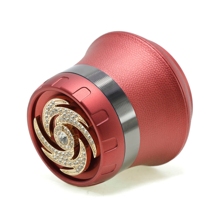 4 Piece With Drill Design Drawer Chamfer 63MM Large Capacity Herb Grinder-Red