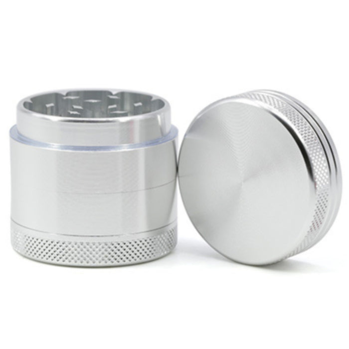40MM Aluminum Alloy CNC Four-Layer Weed Grinder-Silver