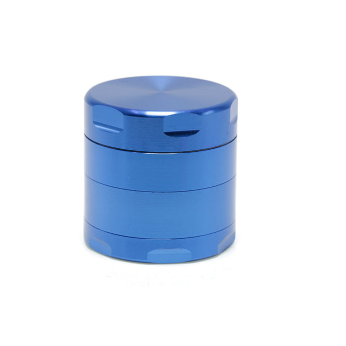 40MM Aluminum Alloy Four-Layer Flat Chamfering Herb Grinder | Blue