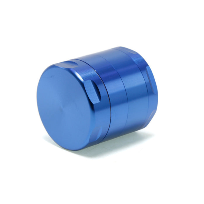 40MM Aluminum Alloy Four-Layer Flat Chamfering Herb Grinder | Blue