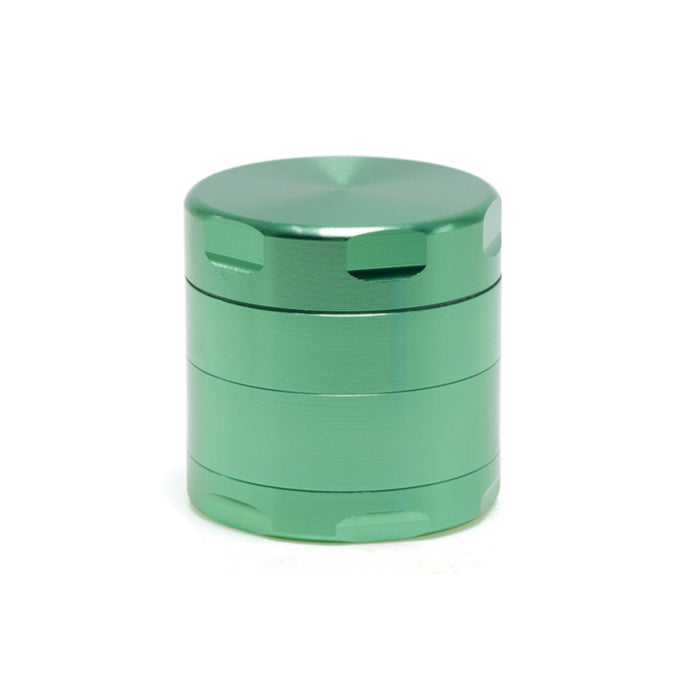 40MM Aluminum Alloy Four-Layer Flat Chamfering Herb Grinder | Green