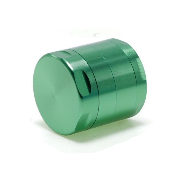 40MM Aluminum Alloy Four-Layer Flat Chamfering Herb Grinder | Green