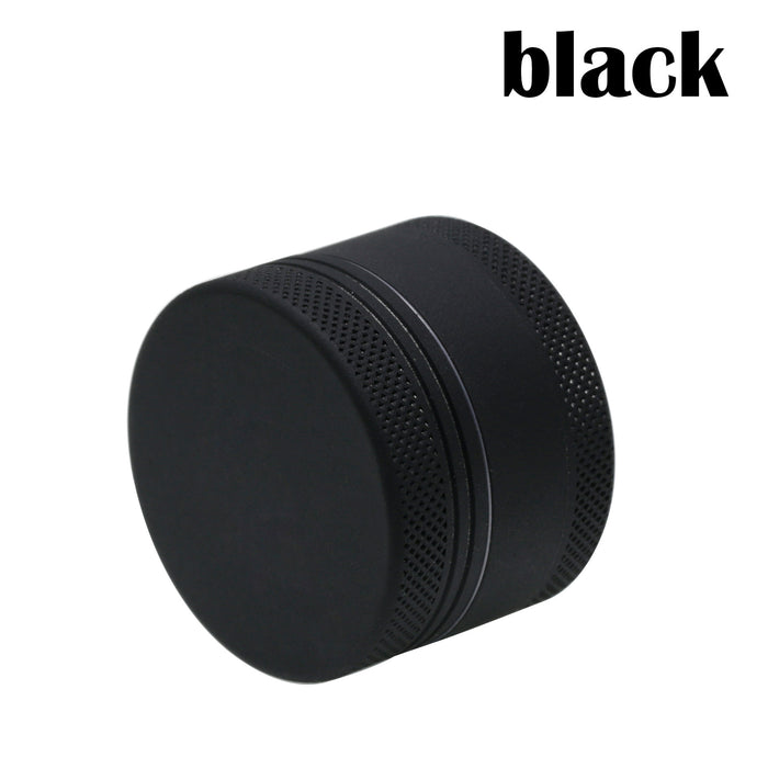 40MM Three-Layer Aluminum Alloy Fluorescent Color Herb Grinder | Black