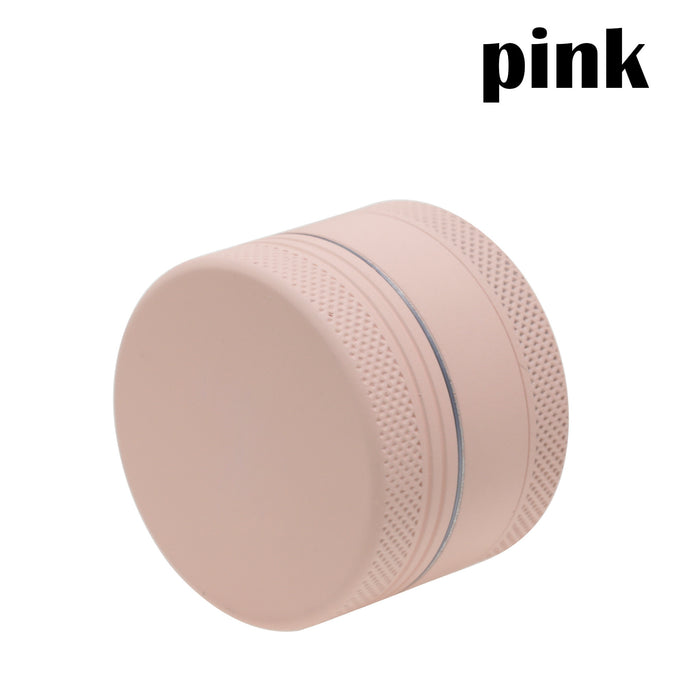 40MM Three-Layer Aluminum Alloy Fluorescent Color Herb Grinder | Pink