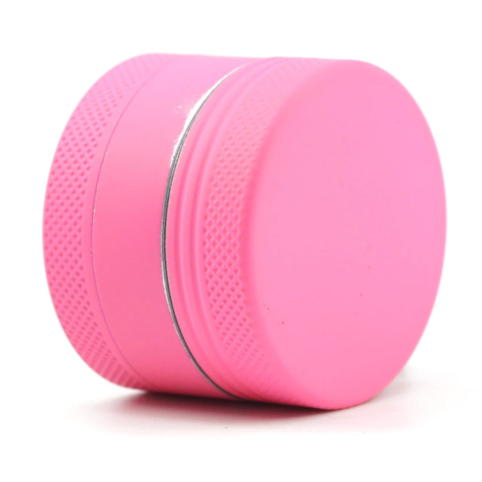 40MM Three-Layer Aluminum Alloy Fluorescent Color Herb Grinder | Rose Gold