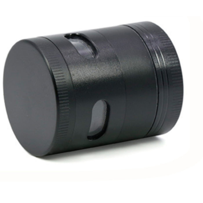 40MM Zinc Alloy Four-Layer Side Window Herb Grinder-Black