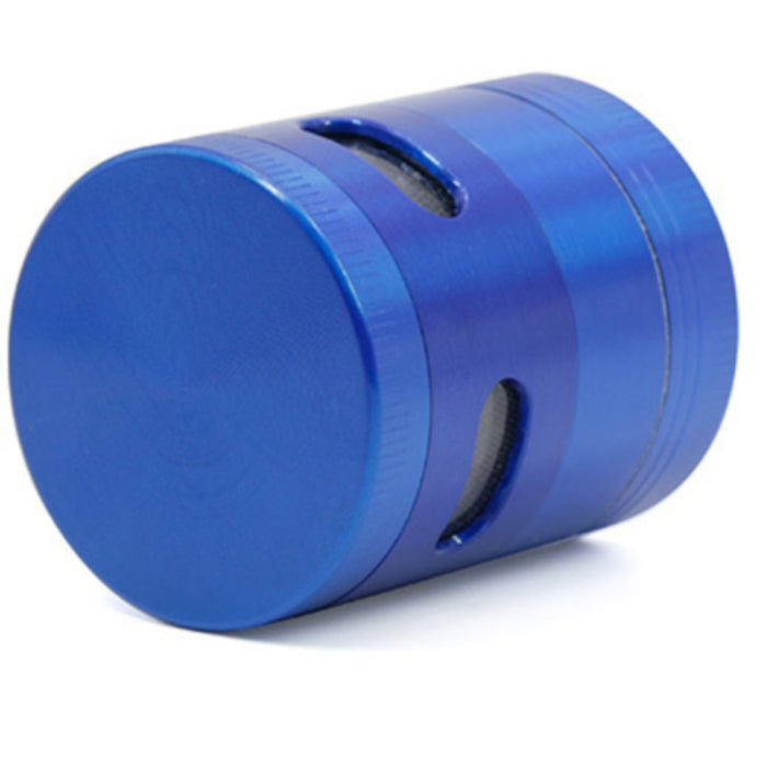 40MM Zinc Alloy Four-Layer Side Window Herb Grinder-Blue