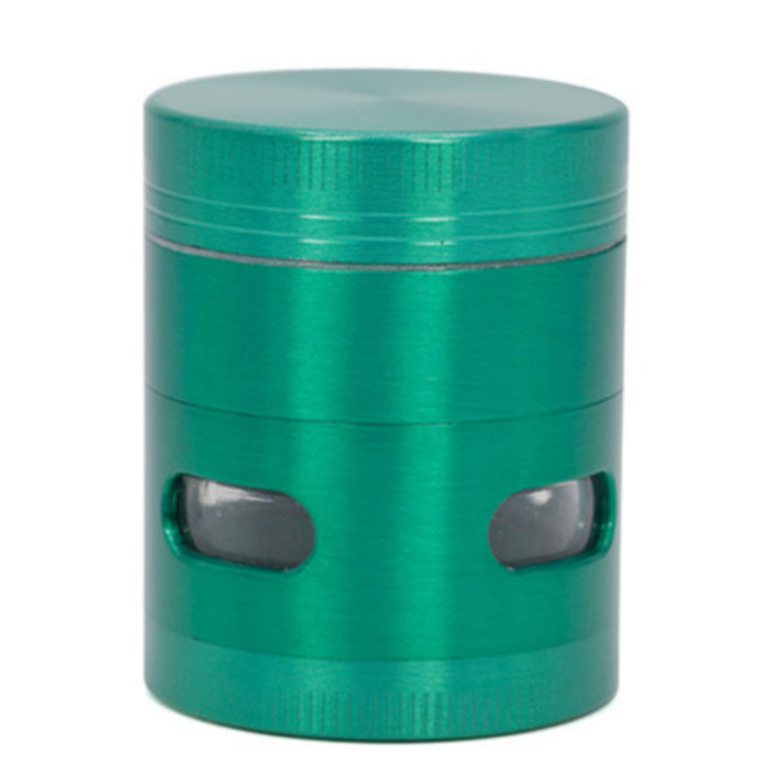 40MM Zinc Alloy Four-Layer Side Window Herb Grinder-Green