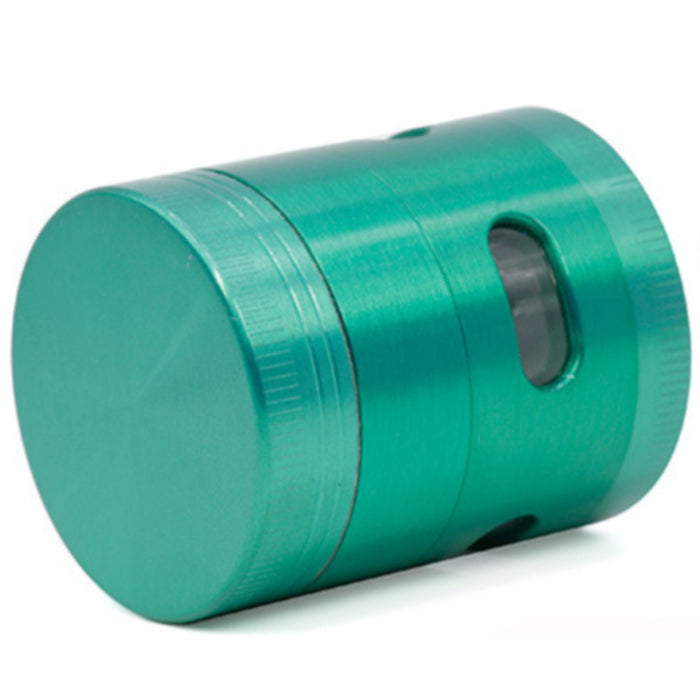 40MM Zinc Alloy Four-Layer Side Window Herb Grinder-Green
