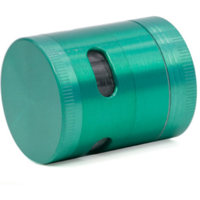 40MM Zinc Alloy Four-Layer Side Window Herb Grinder-Green