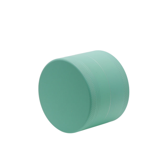 4 Part Inner Silver Aluminum Alloy Outer Rubber Paint Weed Grinder-Green