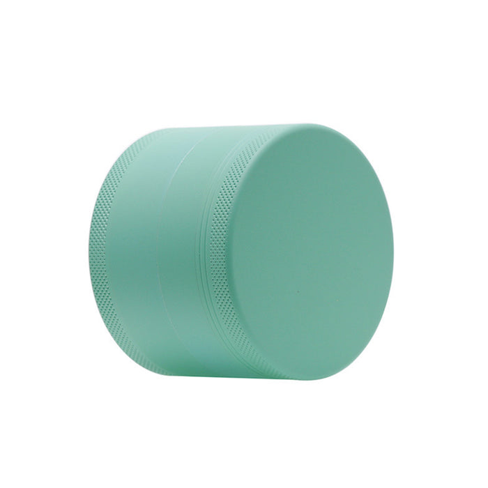 4 Part Inner Silver Aluminum Alloy Outer Rubber Paint Weed Grinder-Green