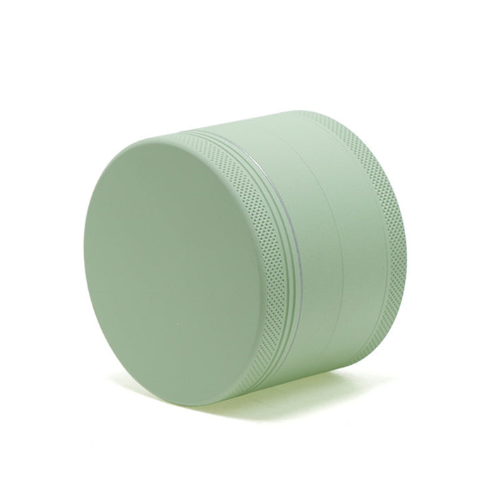4 Part Inner Silver Aluminum Alloy Outer Rubber Paint Weed Grinder-Light Green