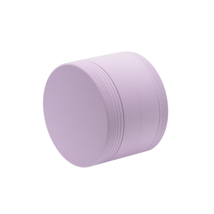 4 Part Inner Silver Aluminum Alloy Outer Rubber Paint Weed Grinder-Purple