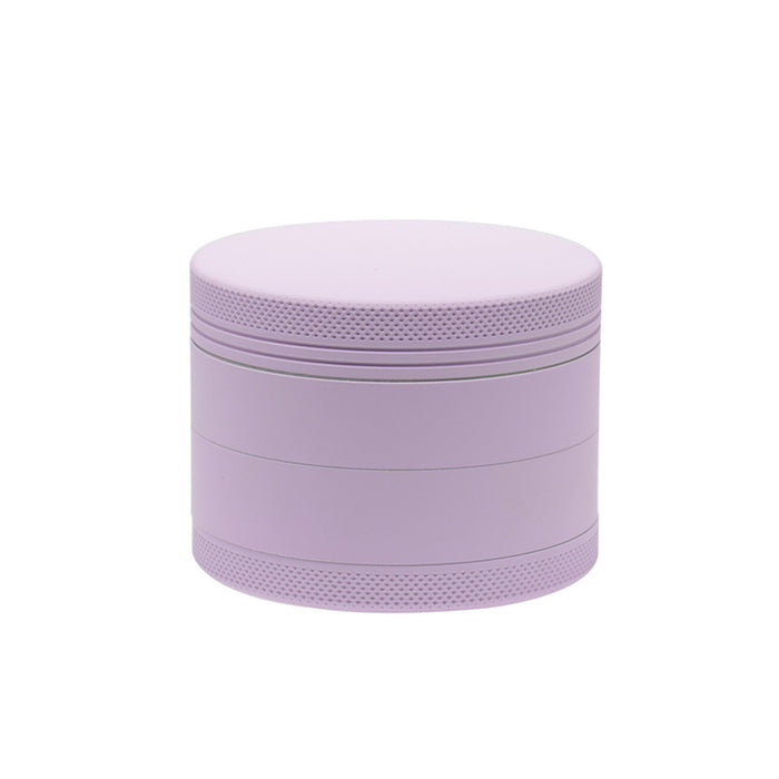 4 Part Inner Silver Aluminum Alloy Outer Rubber Paint Weed Grinder-Purple
