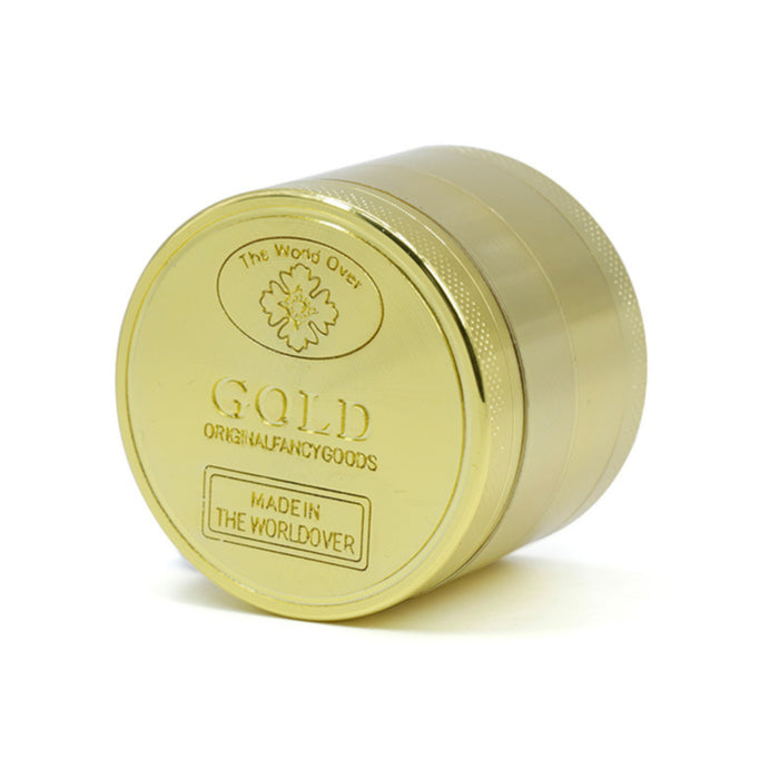 4 Part 50MM Zinc Alloy Golden Dry Herb Grinder