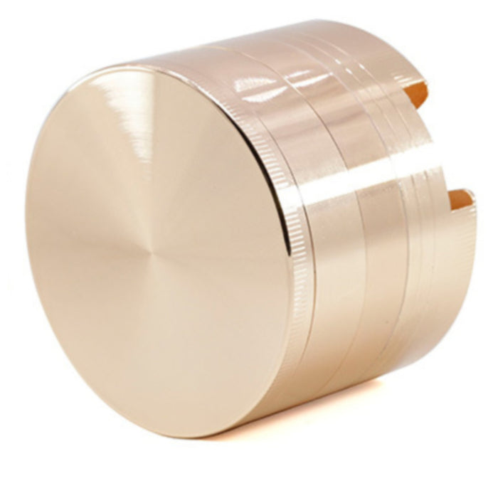 4 Parts One-sided Groove Zinc Alloy Herb Grinder With 75MM | Rose Gold Color