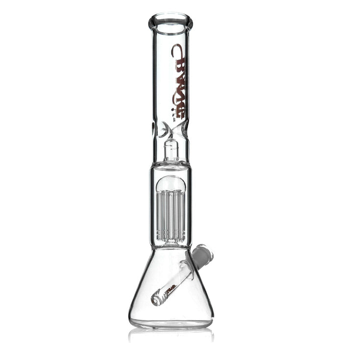 14" Tall Clear Beaker Base Water Pipe Bong with Tree Perc 303#