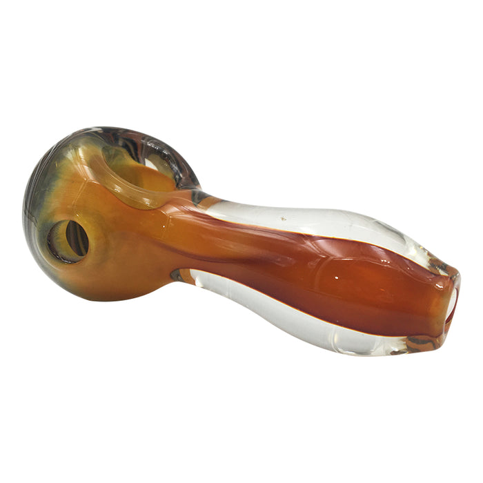 Inside Glass Spoon Pipe with Expanding Type Black Line Bowl 198#