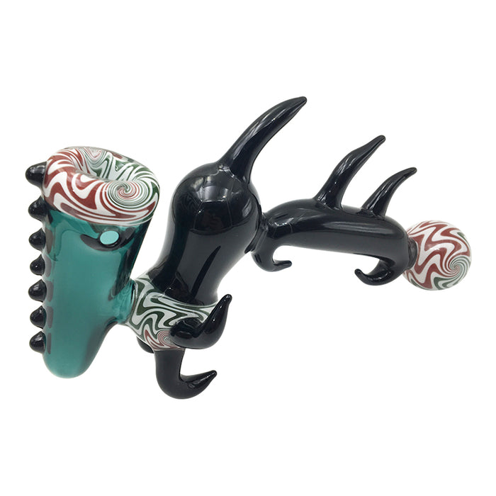 Animal shape glass bubbler tobacco hammer pipe 534#