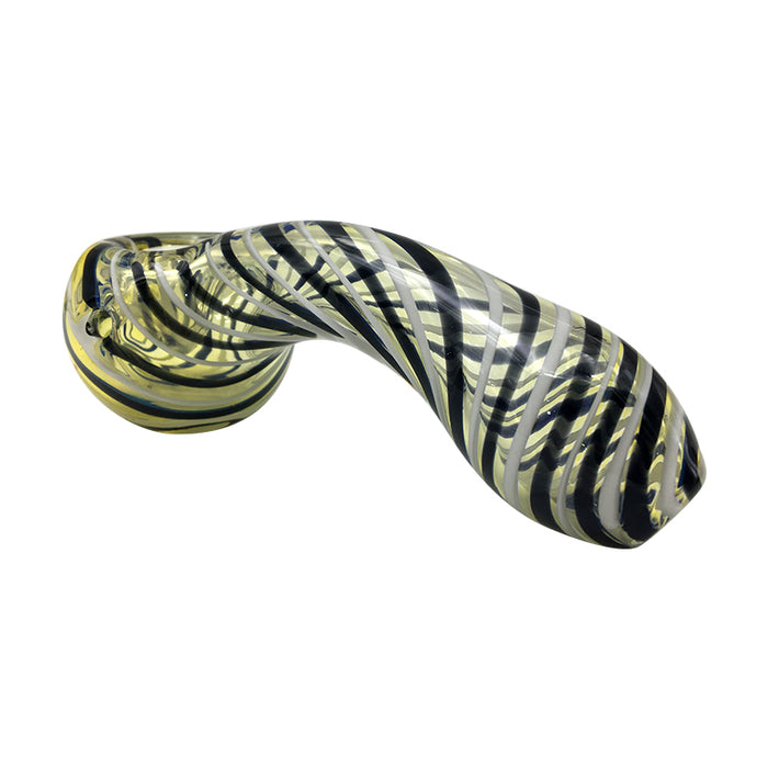 New Design Glas Tobacco Pipe with Rotating Grain Glass Spoon Pipe 224#