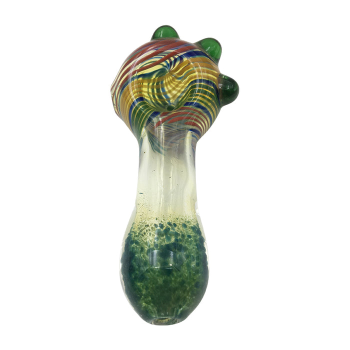 Unique Glass Hand Pipe  Spoon Pipe with Colorful   207#