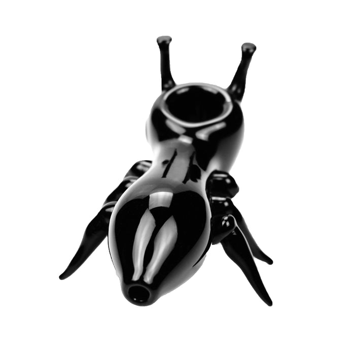 Black Ant Shaped Glass Smoking Pipe Creative Animal Style 622#