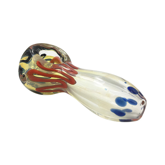 Rake Worked Cobalt and Turquoise Spoon for Smoking 298#