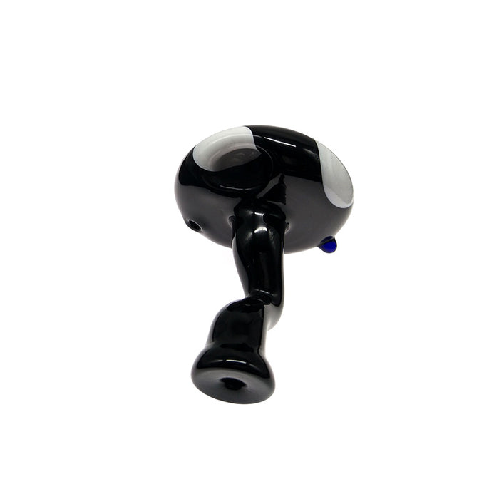 Nuclear Black Mushroom Cloud Glass Hand Pipe for Tabacco Smoking 035#