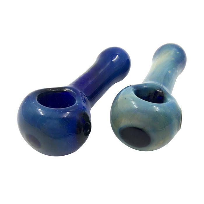 Starry Sky Blue & Galaxy White Spoon Pipe Hand Pipe 017#
