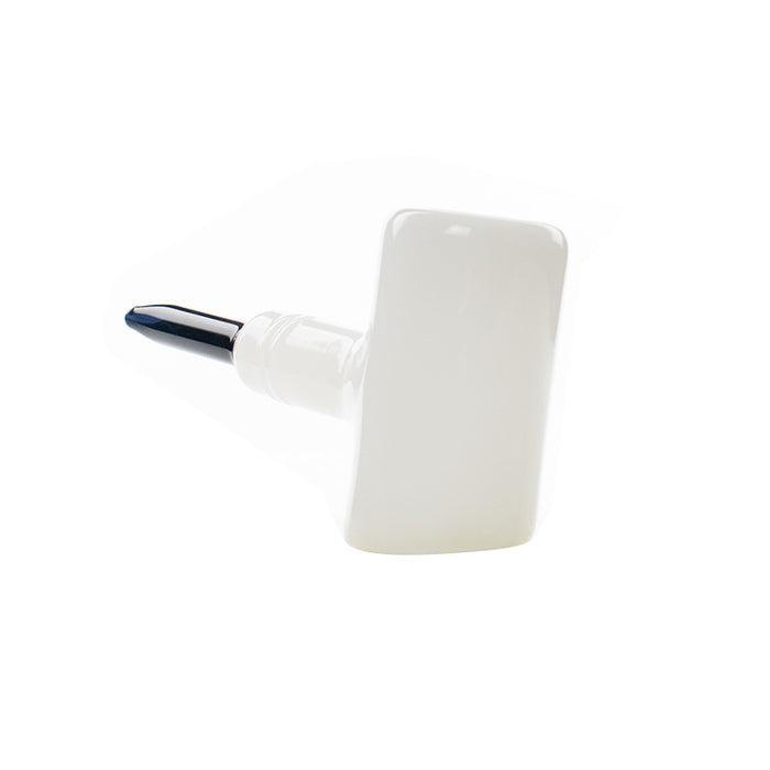 5.5“ Glass Bubbler Glass Pipe Hammer Grav Pipe White G45