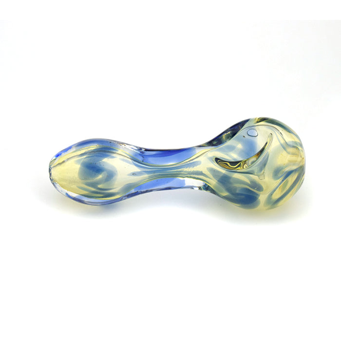 3" Mini glass spoon pipe tobacco pipe blue color G011
