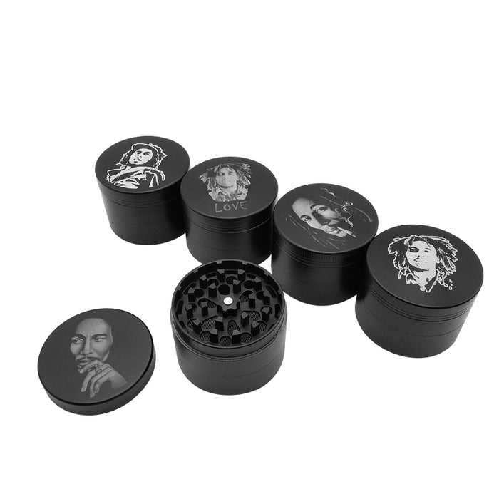 4 Layers Cooler Handsome Boy Portable Zinc Alloy Metal Grinder  Tobacco Smoking Cigarette  Crusher Spice Muller Pipe  Accessories Herb Grinder